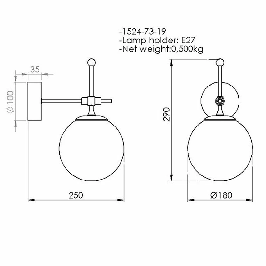 Promo 🔥 HOMEMANIA Lampe Murale Polino - Noir, or - 18 x 25 x 29 cm 💯 – Image 3