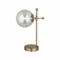 Coupon 🧨 HOMEMANIA Lampe de Bureau Polino - Or - 15 x 31 x 43 cm ✔️