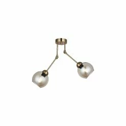 Coupon 🔔 HOMEMANIA Lampe de Plafond Pore - Or - 14 x 66 x 23 cm 🥰