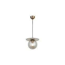 Bon marché 🔔 HOMEMANIA Lampe de suspension Suno - Or - 25 x 25 x 100 cm ✔️
