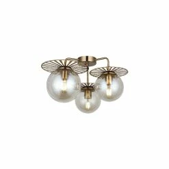 Grosses soldes 😍 HOMEMANIA Lampe de Plafond Suno - Or - 43 x 43 x 28 cm 🛒