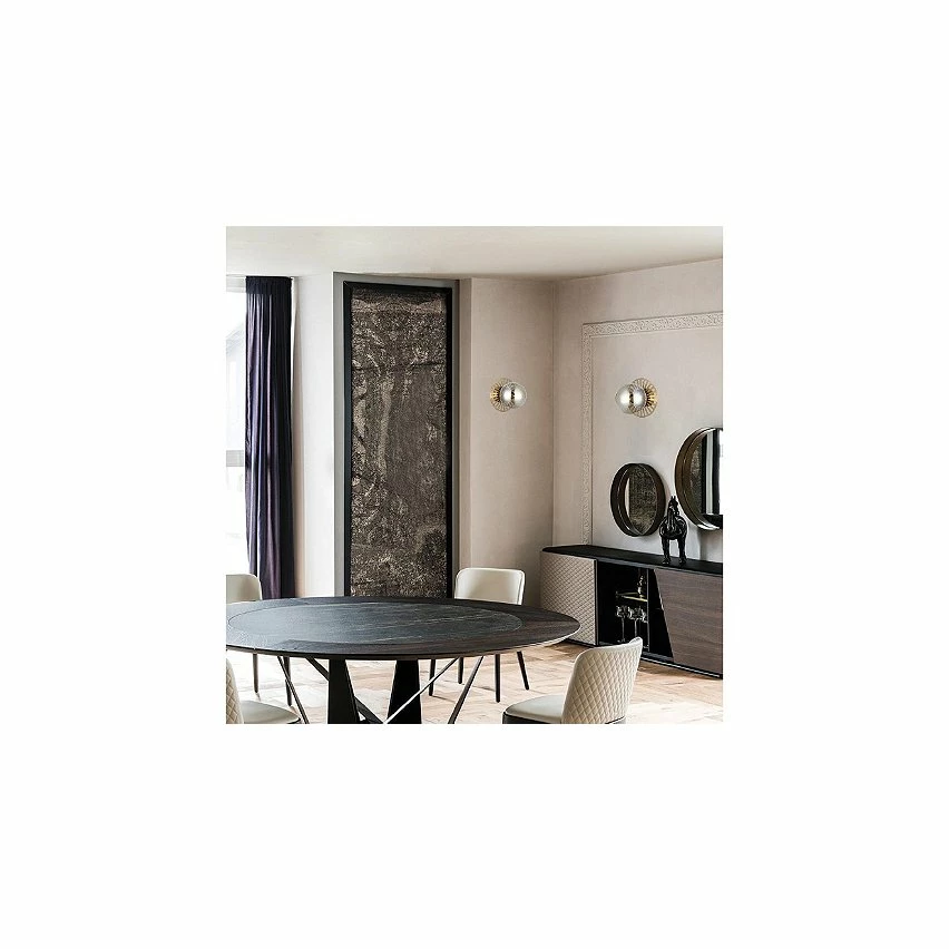 Nouveau đ HOMEMANIA Lampe murale Suno - Or - 22 x 20 x 20 cm đ â Image 2