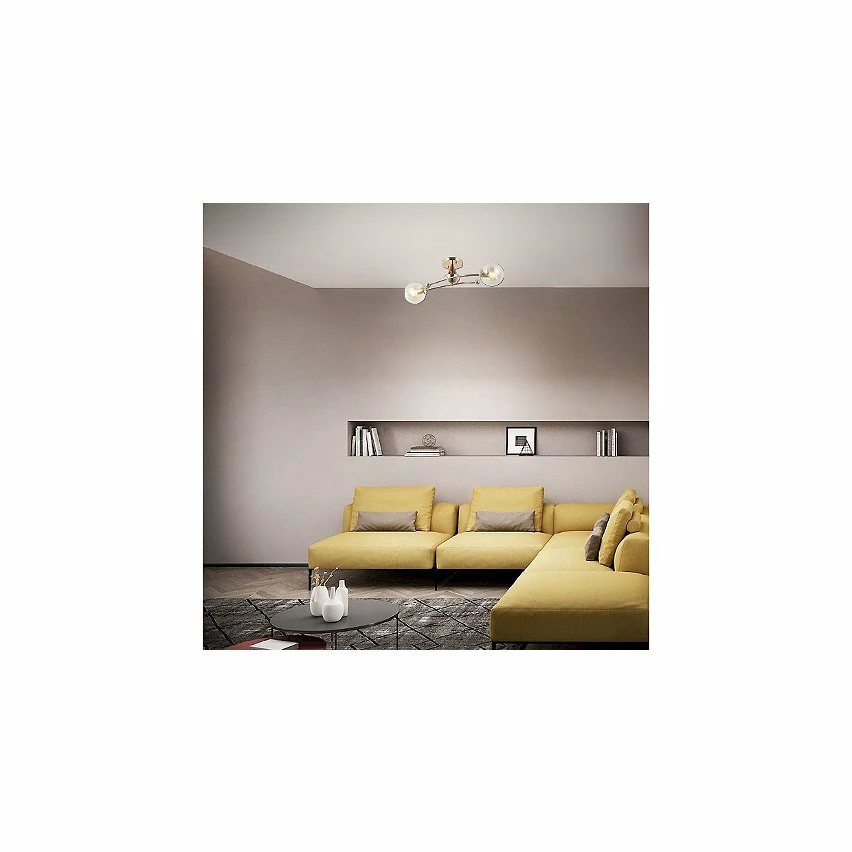 Vente flash 🌟 HOMEMANIA Lampe de Plafond Nefes - Or - 69 x 23 x 28 cm 🌟 – Image 2