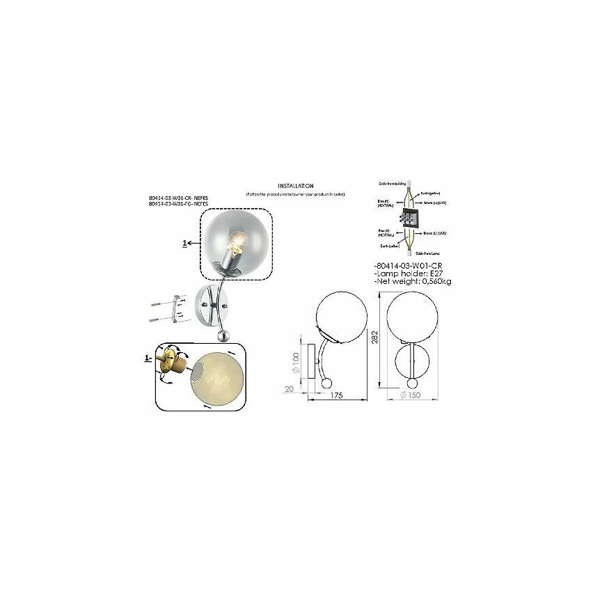 Top 10 💯 HOMEMANIA Lampe murale Nefes - Or - 15 x 18 x 28 cm 😉 – Image 3