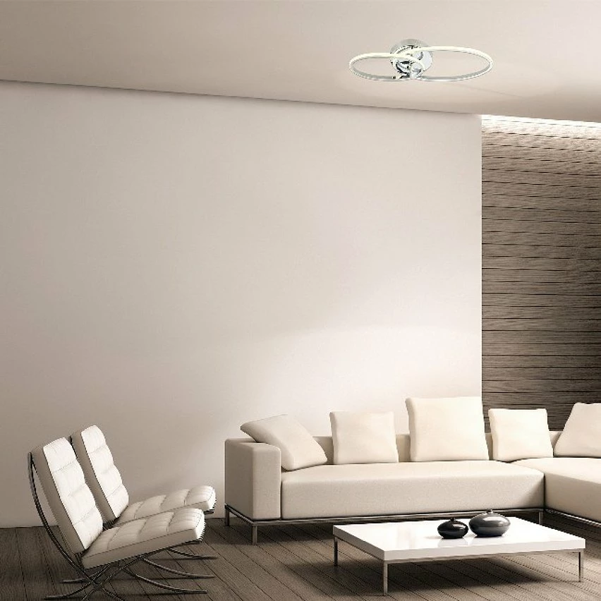 Meilleure vente 💯 HOMEMANIA Lampe de Plafond Estea - Gris - 60 x 21 x 9 cm ⌛ – Image 2