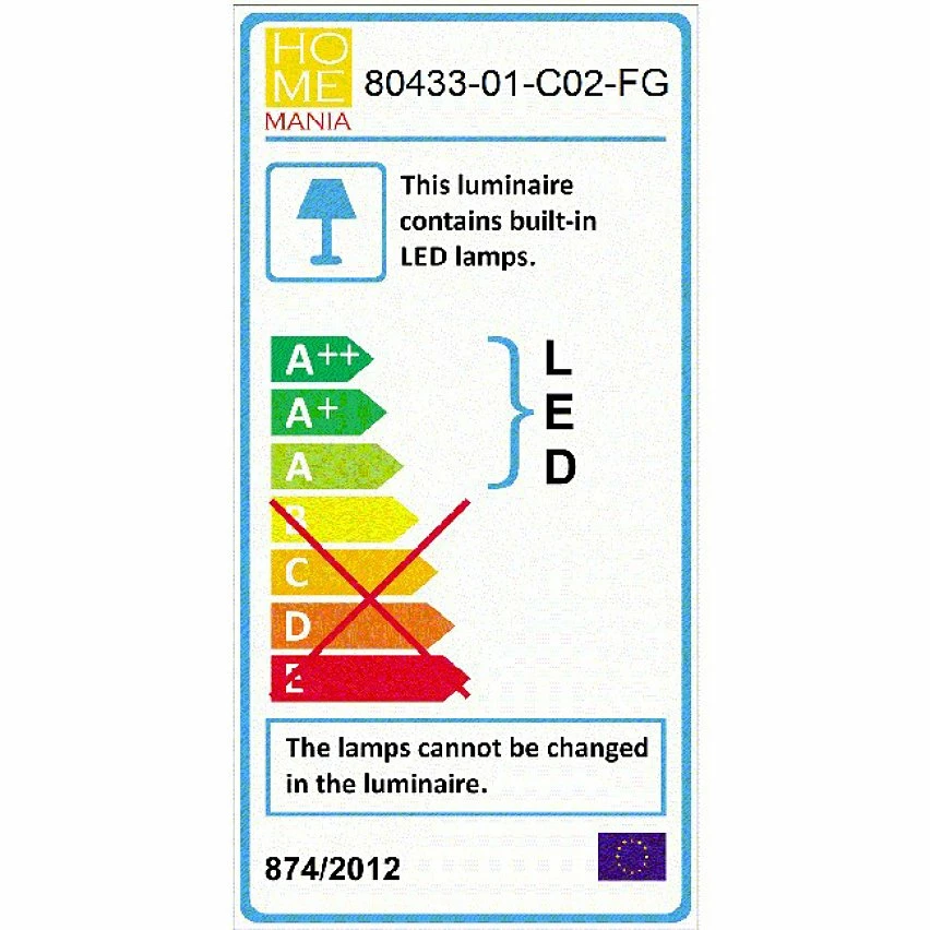 Grosses soldes 😀 HOMEMANIA Lampe de Plafond Estea - Or - 60 x 21 x 9 cm ✨ – Image 4
