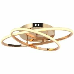 Meilleure affaire 🔥 HOMEMANIA Lampe de Plafond Rovigo - Or - 50,5 x 41 x 11 cm 🔔