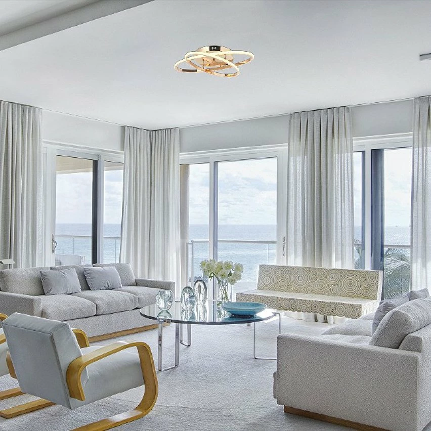 Meilleure affaire đ„ HOMEMANIA Lampe de Plafond Rovigo - Or - 50,5 x 41 x 11 cm đ â Image 2