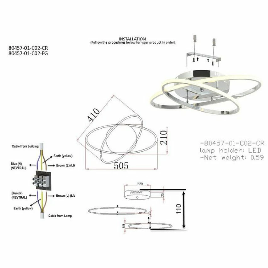 Meilleure affaire đ„ HOMEMANIA Lampe de Plafond Rovigo - Or - 50,5 x 41 x 11 cm đ â Image 3