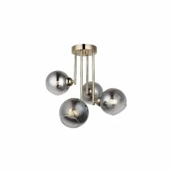 Coupon 😍 HOMEMANIA Lampe de Plafond Bera - Or - 46 x 46 x 45 cm 🔔