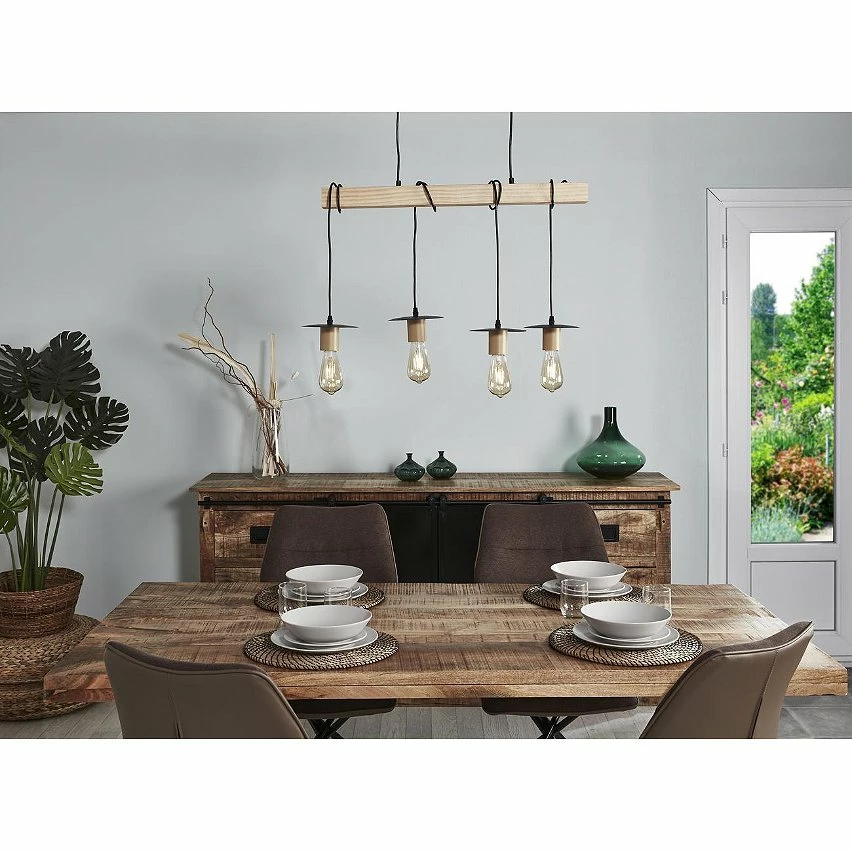 Promo đ ATHM Design Suspension DETRA Marron - Bois et Metal đ â Image 2