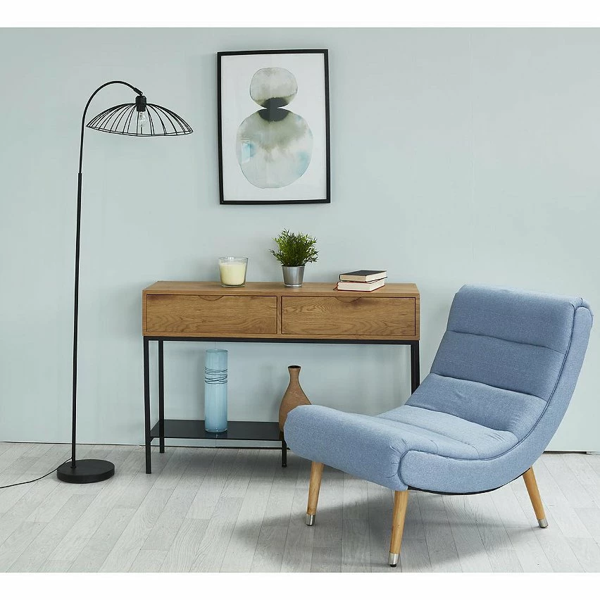 Budget 👍 ATHM Design Lampadaire TULMA Noir - abat jour Metal Noir pieds Metal Noir 👏 – Image 4