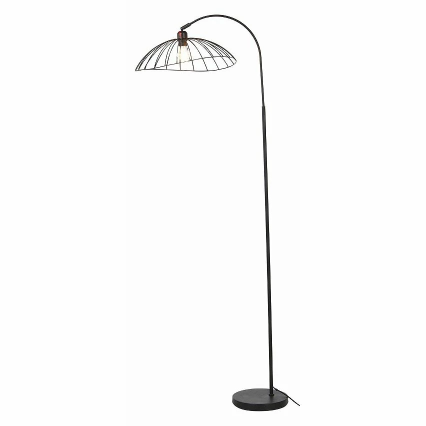 Budget 👍 ATHM Design Lampadaire TULMA Noir - abat jour Metal Noir pieds Metal Noir 👏 – Image 6