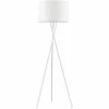Bon marché 😉 ATHM Design Lampadaire MIKADO Blanc - abat jour Tissu pieds Metal 💯