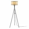 Vente flash 🎉 ATHM Design Lampadaire MIDO Noir - abat jour PVC pieds Metal 🔔