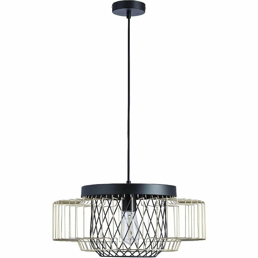 Meilleur prix đ ATHM Design Suspension CAGO Noir - abat jour Metal đ„° â Image 3