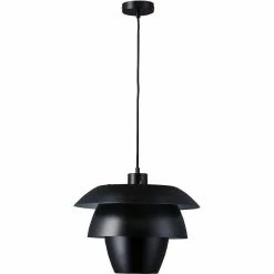 Meilleure affaire 👏 ATHM Design Suspension FONTEYN Noir - abat jour Metal 😉