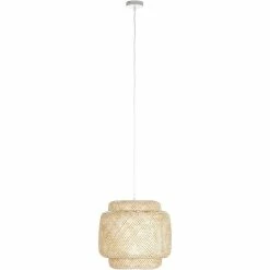 Le moins cher 🎁 ATHM Design Suspension BALI Beige - abat jour Bambou 😍