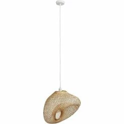 Offres 🌟 ATHM Design Suspension ANKHARA Beige - abat jour bamboo 🌟